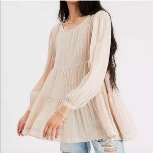 ✨AE LONG SLEEVE TIERED BABYDOLL TOP